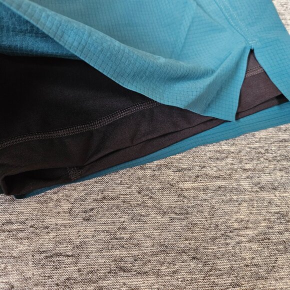 Janji AFO Vent Multi Short Mens Large Teal Blue 5" Trail Running Lined Shorts - Picture 8 of 11